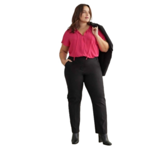 Penningtons • Savvy Fit • Straight Leg • Pull On Slacks • Faux Fly • Size 30